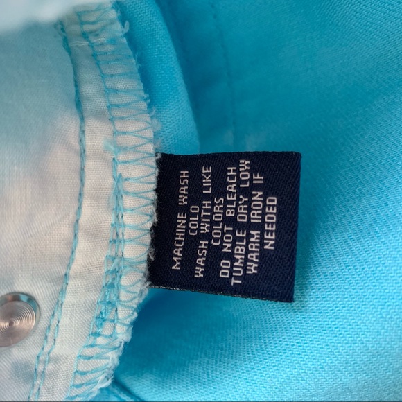 CHAPS cropped aqua denim capris - Picture 4 of 6